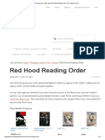 Red Hood (Jason Todd, Second Robin) Reading Order - Comic Book Herald