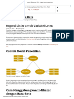 Analisis SEM Dengan SPSS - Regresi Linier Variabel Laten