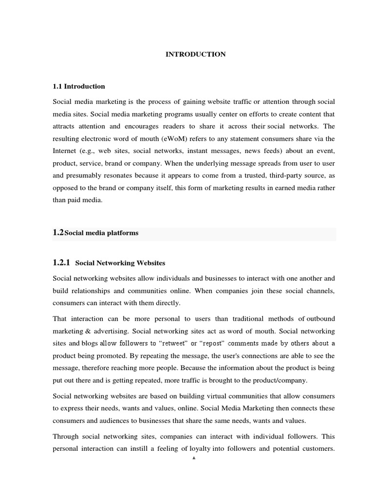 Role of Social Media in Marketing | PDF | Social Media Marketing ...