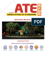 GATE 2019 Information Brochure