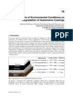 Effects of Environmental Conditions on Degrading Automotive Coatings