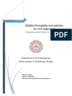 CE605A (Probability and Statistics For Civil Engineers) : Assignment