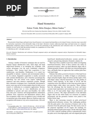 Hand Biometrics