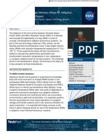 Low Temperature Shape Memory Alloys For Adaptive, Autonomous Systems Project