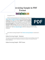Online Invoicing Sample in PDF Format
