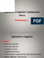 1 Općenito o Logistici I Dobavnom Lancu