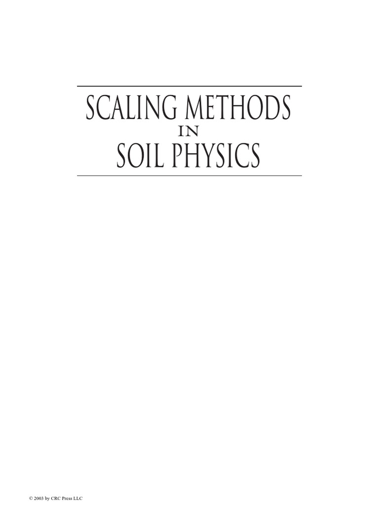 Scaling Methods in Soil Physics