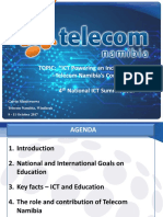 TOPIC: "ICT Powering An Inclusive Education - Telecom Namibia's Contribution" 4 National ICT Summit 2017