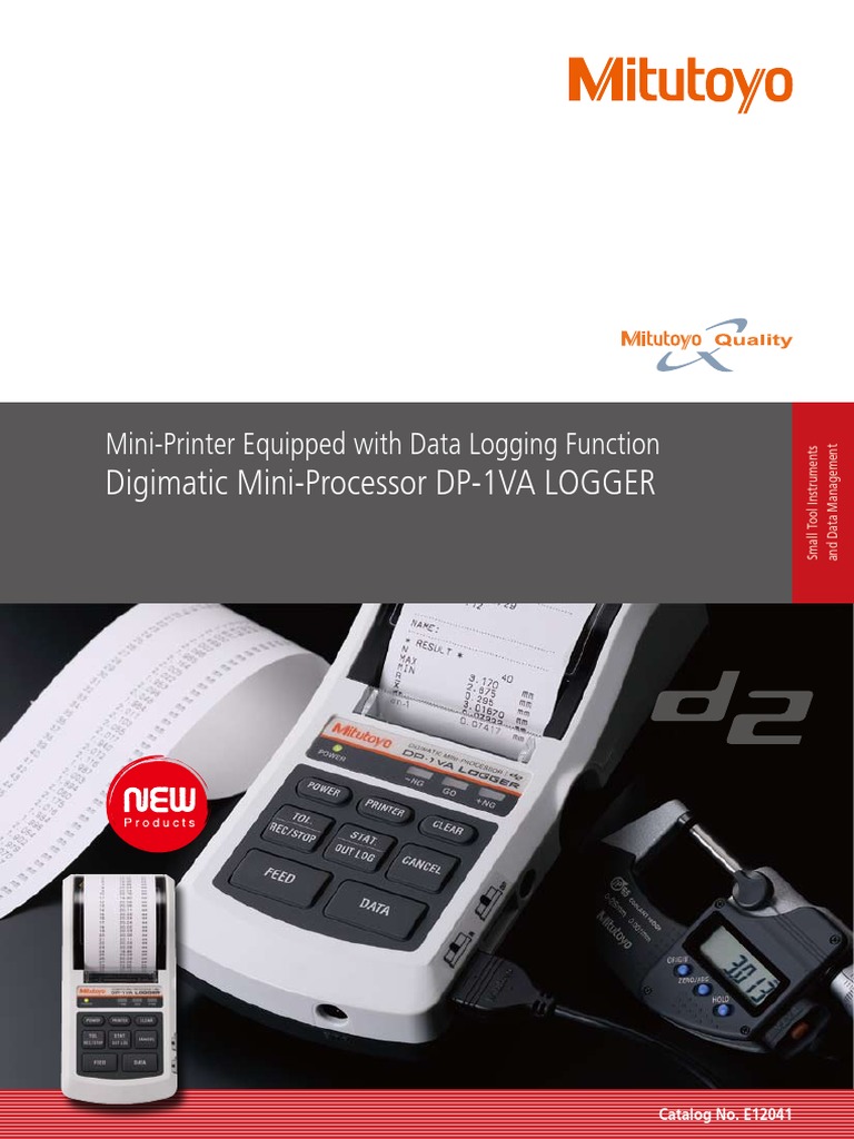 Mitutoyo - Mini Processor Danych DP-1VA LOGGER - E12041 - 2018 EN ...