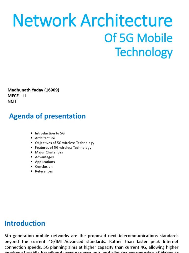 Netework Architecture of 5G Mobile Technology | PDF | Mimo | Computer ...