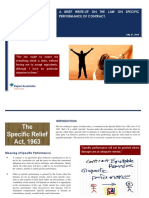 De Jure - Note on Specific Performance of Contract