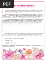 What Is An Arithmetic Sequence?: Arithmetic Sequences and Series