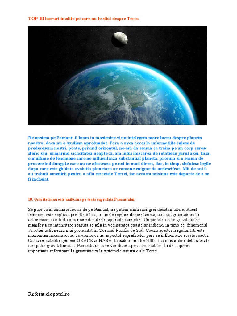 Lucruri Interesante Despre Terra