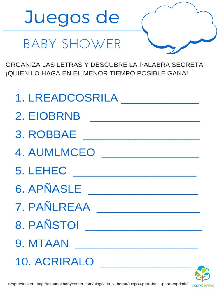 Juegos de Baby Shower 3 1
