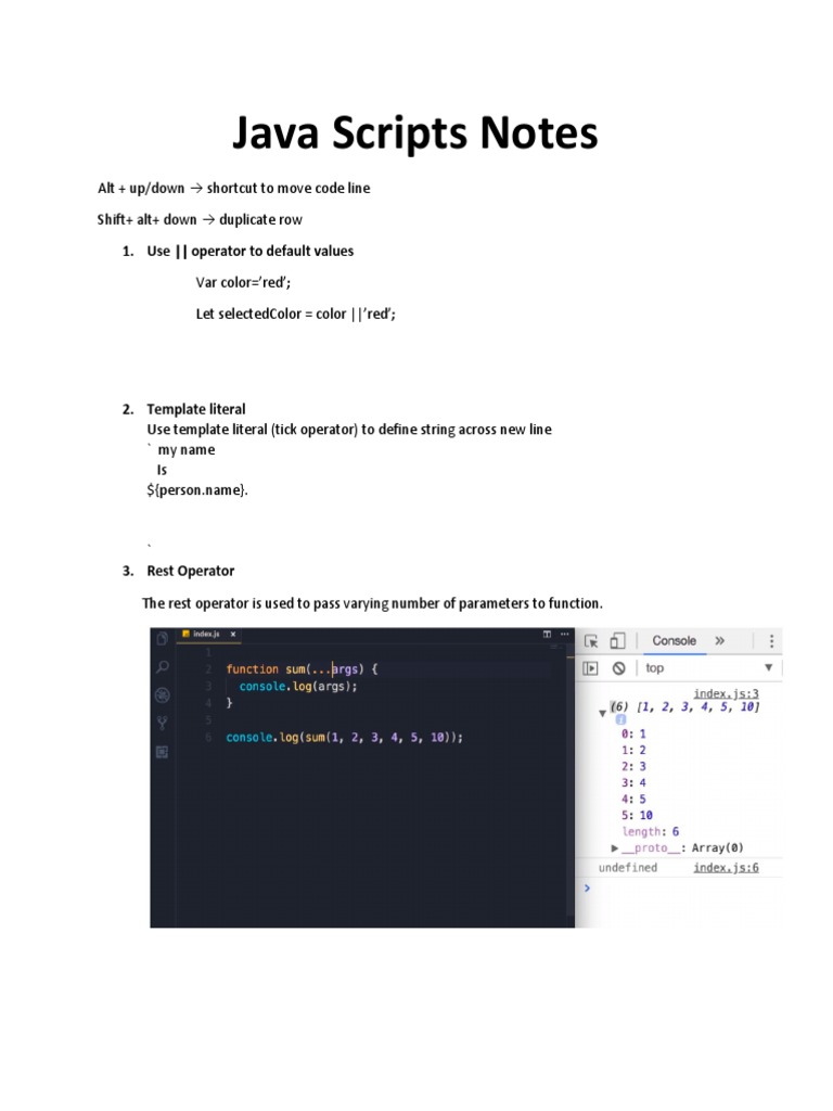 Java Scripts Notes | PDF