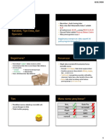 02 Variabel, Tipe Data Operator