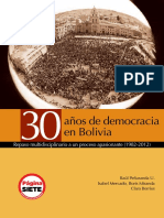 30 Añs de Democracia en Bolivia