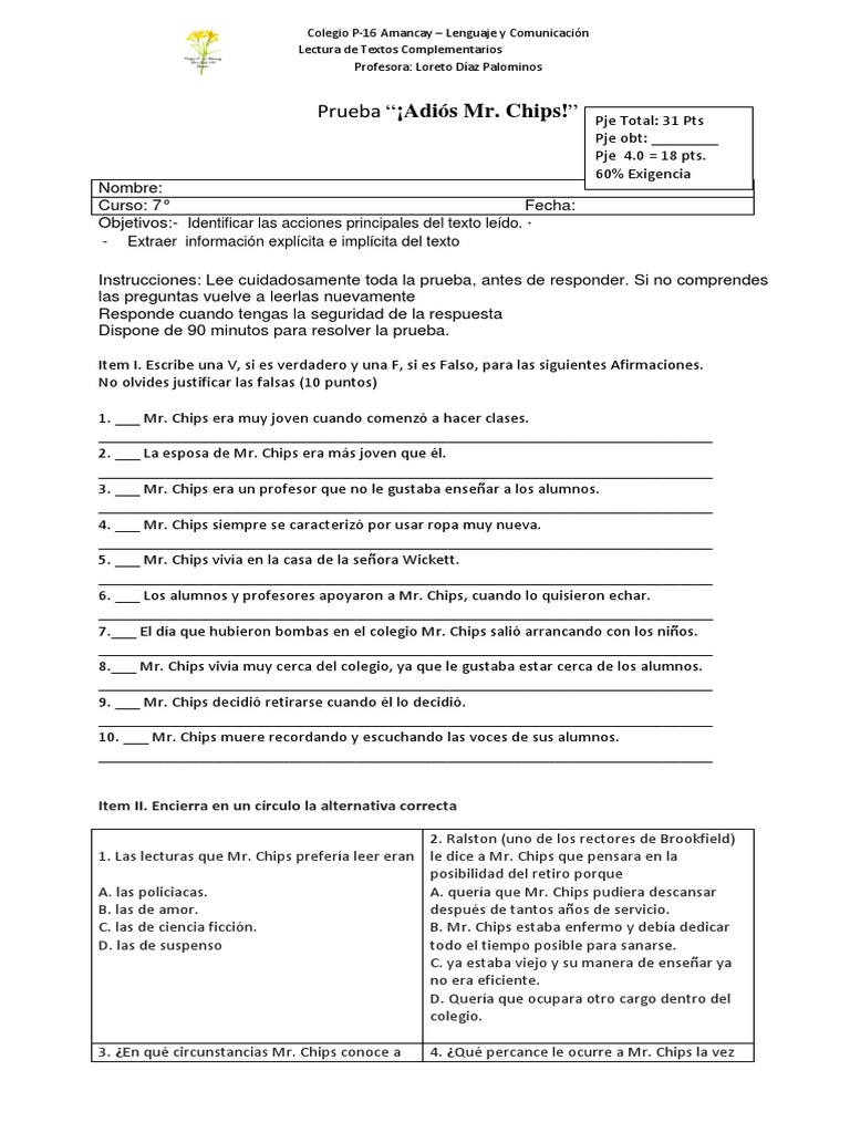 Prueba sobre 