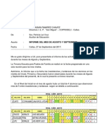 Informe de Agosto y Septiembre