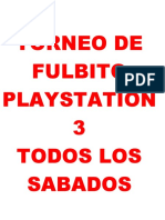 Torneo de Fulbito Playstation 3