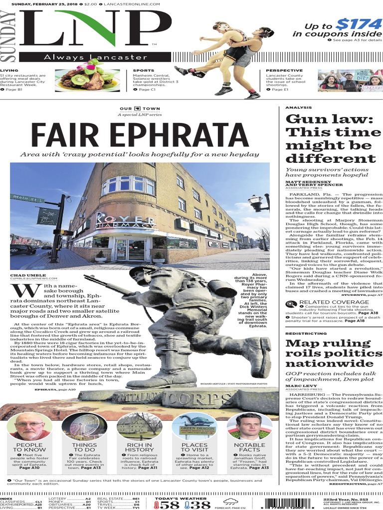 bowman s furniture store ephrata pa on Lnp Feb 25 2018 Powerball Advertising