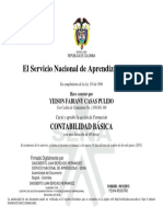 Certificado contabilidad básica SENA Yeison Casas 2015