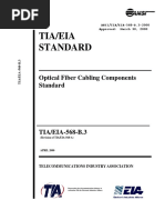 Tia/Eia Standard: Optical Fiber Cabling Components Standard