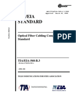 Tia/Eia Standard: Optical Fiber Cabling Components Standard