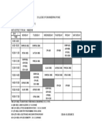 College of Engineering Pune F Y B Tech Time Table Class /division: X WITH EFFECT FROM: 1/08/2018 Day Time ACADEMIC YEAR - 2018-2019 (SEM I)