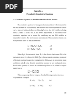 A.1 Constitutive Equations For Bulk Monolithic Piezoelectric Material