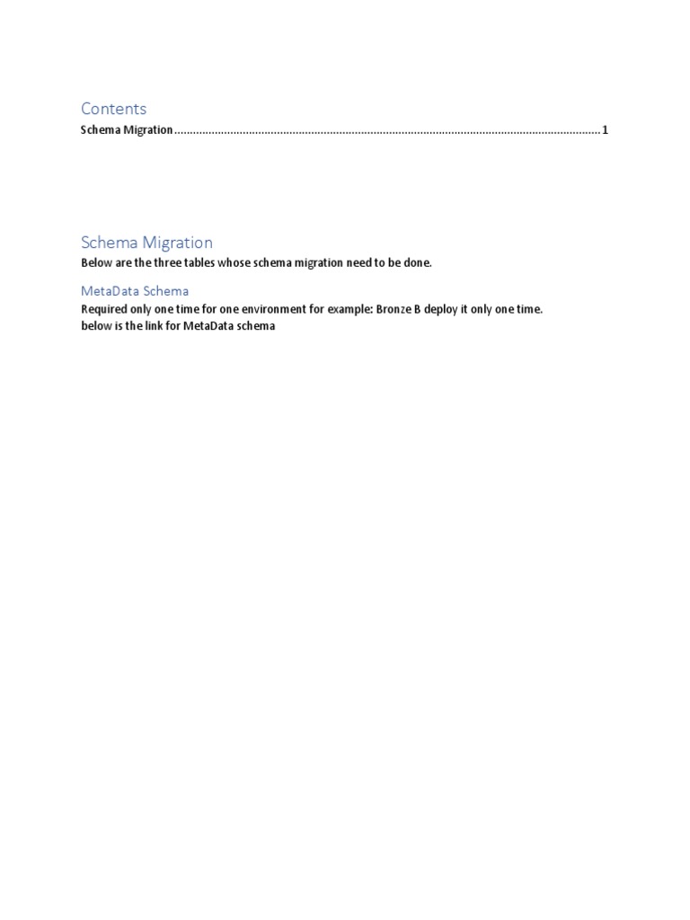 Schema Migration for MetaData Tables | PDF | Computers