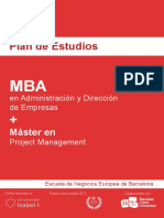 Plan de Estudios - MBA + Máster en Project Management