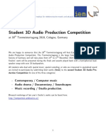 Student 3 D Audio Production Competition 2018