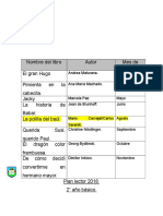 Plan Lector 2018 2° Basico