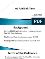 Earned Paid Sick Time Presentation
