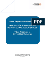 Programa Produccion y Realizacion de Proyectos Audiovisuales