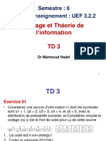 Semestre: 6 Unité D'enseignement: UEF 3.2.2: Codage Et Théorie de L'information TD3