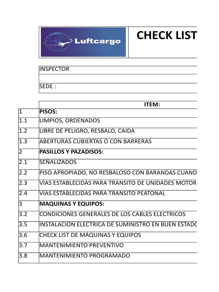 Check List - SST. | PDF