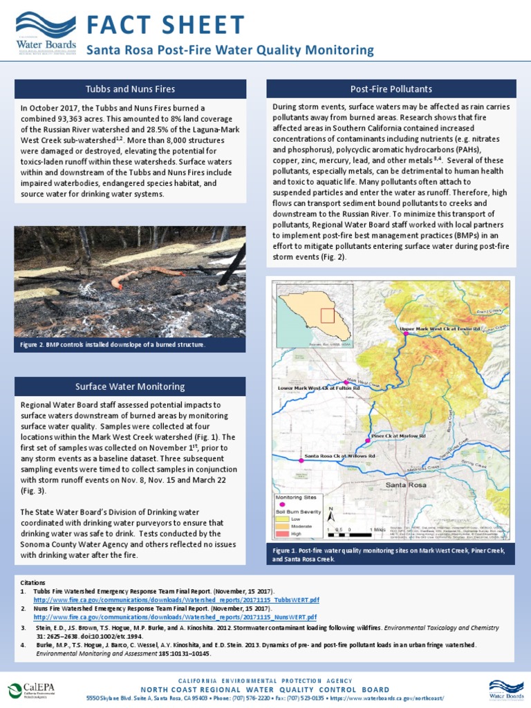 Santa Rosa Post Fire Water Quality Monitoring | PDF | Water Pollution ...