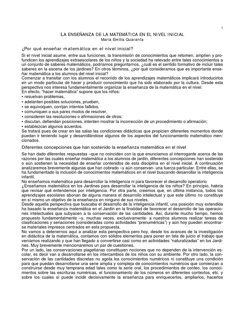 483023438.la Enseñanza de La Matemática en El Nivel Inicial | PDF ...