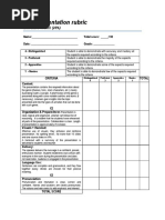 Oral Presentation Rubric: Literatura Infantil (20%)