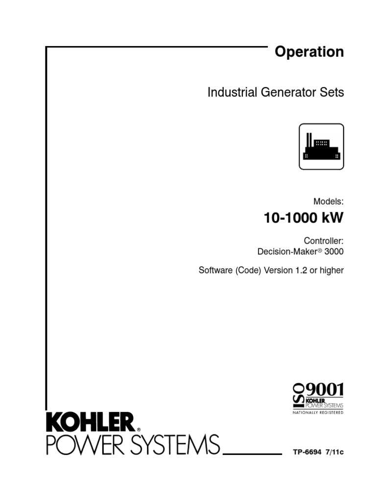 Kohler Decision Maker PDF Sulfuric Acid High Voltage