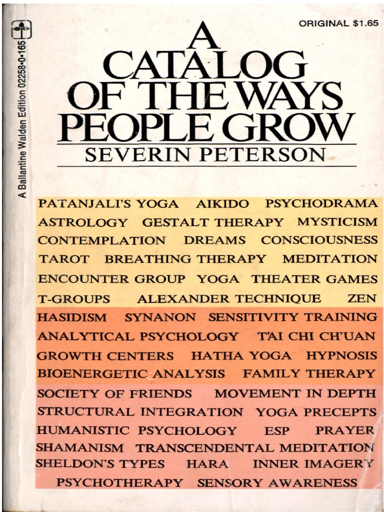 Peterson, Severin - A Catalog of The Ways People Grow PDF | PDF | Aikido |  Carl Jung