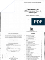 LIVRO - ALMEIDA, Maria Christina Barbosa de - Planejamento de Bibliotecas e Serviços de Informção PDF