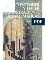 Como Entender y Hacer Demostraciones. Matematicas-DS PDF