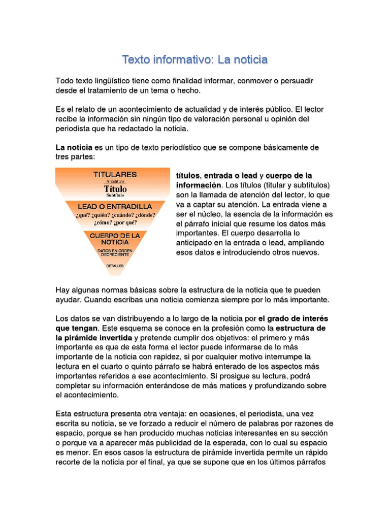 Texto Informativo | PDF | Información | Lectura (proceso)