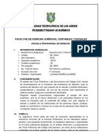 Derecho Sílabo Derecho Civil-I Título Preliminar y Personas 2016-I