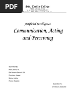 Communication, Acting and Perceiving: Artificial Intelligence