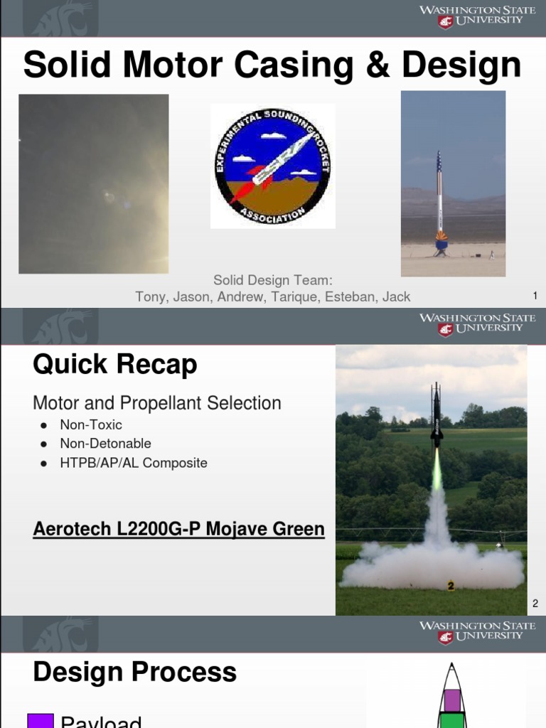 Solid Rocket Motor Design Overview | PDF | Rocket Engine | Propellant
