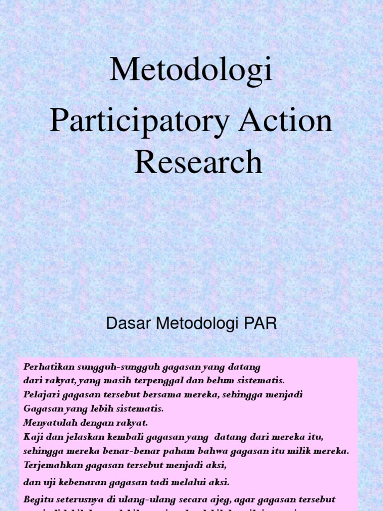 Metodologi Participatory Action Research | PDF | Karier & Perkembangan